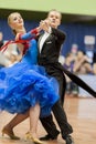 Prohorenko Dmitry and Rymchenok Valeriya Perform Youth-2 Standard Program on National Championship Royalty Free Stock Photo